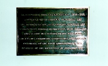 Inverness Cathedral Plaque